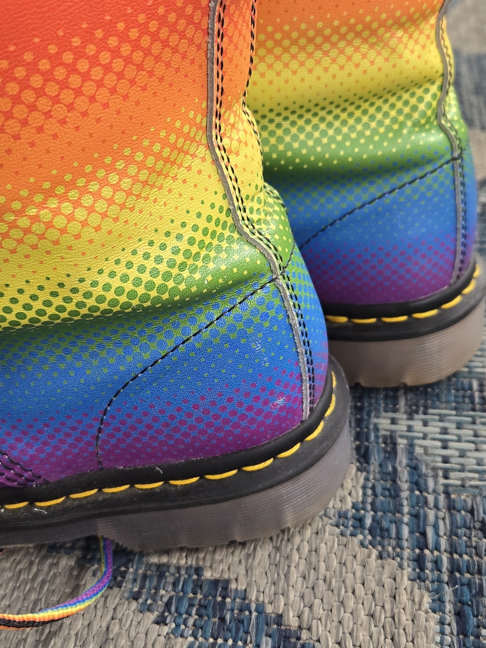 Dr. Martens Rainbow Gradient 8‑Eye Lace-Up Combat Boots - Picture 5 of 10